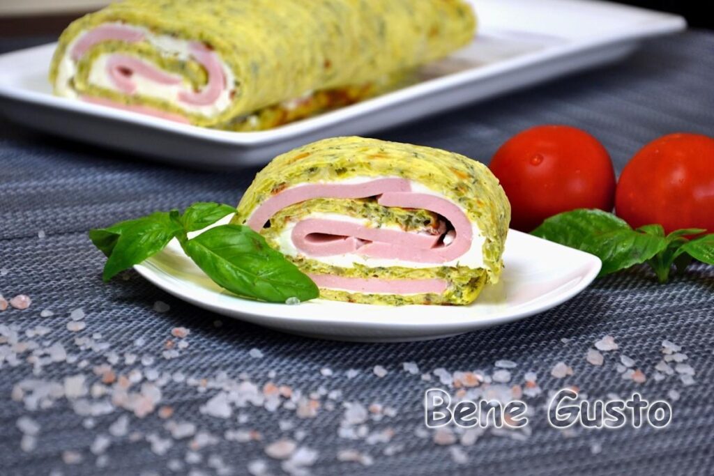 Кабачковый рулет со сливочным сыром без муки